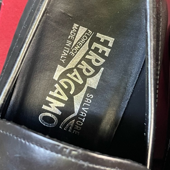 Salvatore Ferragamo Shoes,Salvatore Ferragamo Black Leather Slip-Ons,AUTHENTIC. - Picture 3 of 11